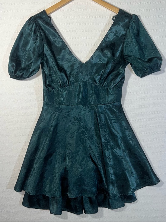 Allison & Kelly Dresses & Skirts - Allison & Kelly Womens Babydoll Puff Sleeve Satin Milkmaid Dress Size S Party